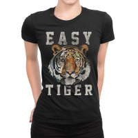 Easy Tiger Distressed Casual Chic Graphic For Women Sweatshirt Ladies Fitted T-shirt | Artistshot