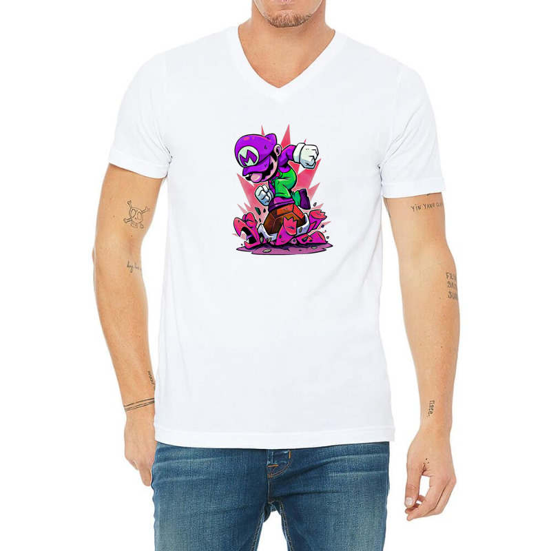 Crushed Alien Turtle V-neck Tee | Artistshot