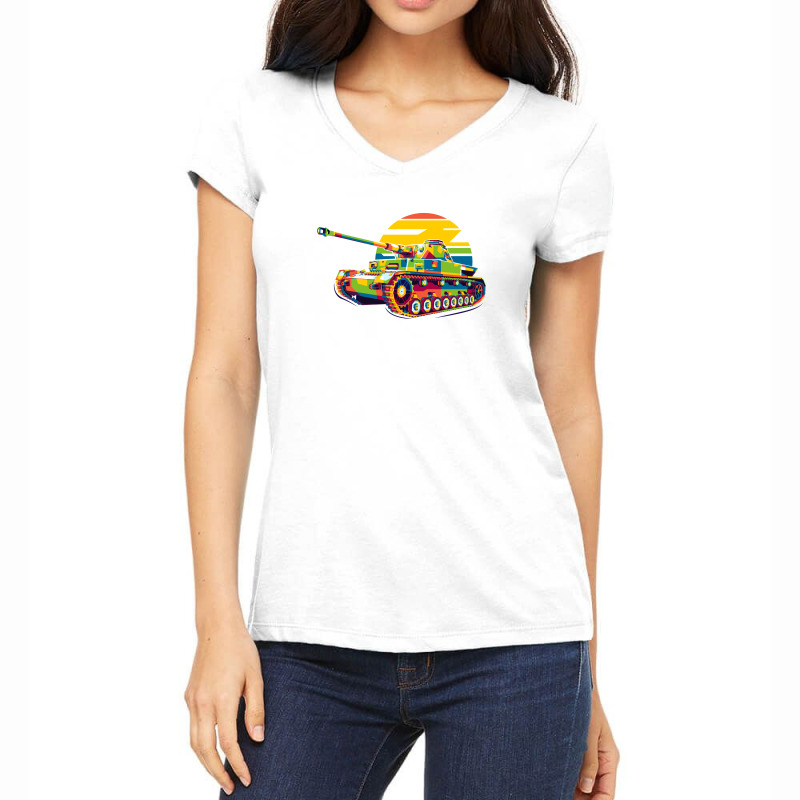 Panzerkampfwagen Iv Women's V-Neck T-Shirt by willhelmg | Artistshot