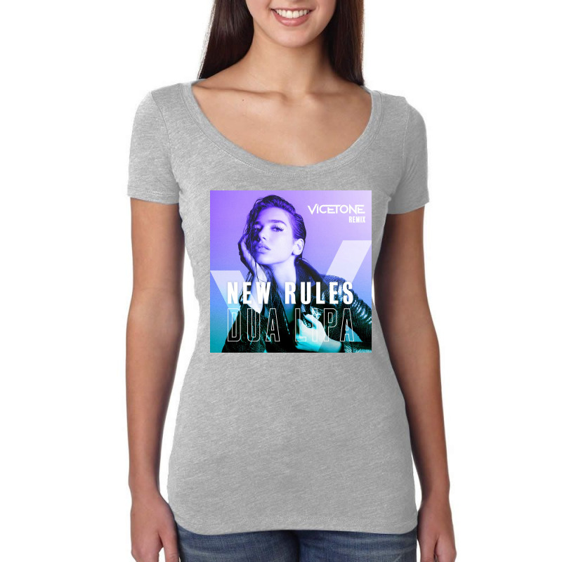 Dua Lipa Vicetone Remix Women's Triblend Scoop T-shirt by Kelly J | Artistshot