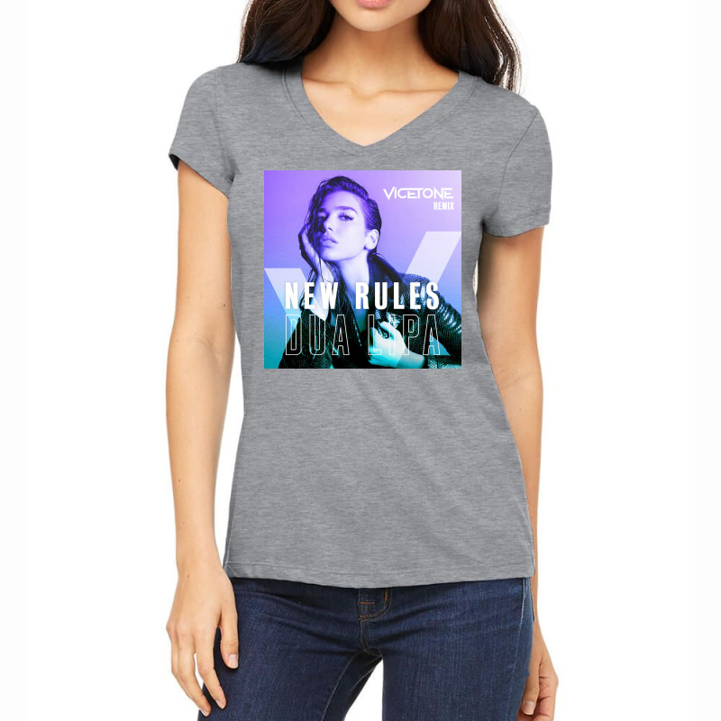 Dua Lipa Vicetone Remix Women's V-Neck T-Shirt by Kelly J | Artistshot