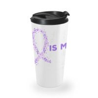 Her Fight Is My Fight   Domestic Violence Awareness Ribbon T Shirt Travel Mug | Artistshot