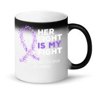 Her Fight Is My Fight   Domestic Violence Awareness Ribbon T Shirt Magic Mug | Artistshot