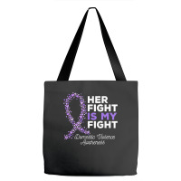 Her Fight Is My Fight   Domestic Violence Awareness Ribbon T Shirt Tote Bags | Artistshot