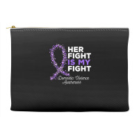 Her Fight Is My Fight   Domestic Violence Awareness Ribbon T Shirt Accessory Pouches | Artistshot