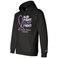 Her Fight Is My Fight   Domestic Violence Awareness Ribbon T Shirt Champion Hoodie | Artistshot