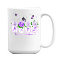 Hope Hydrangea Flower Butterfly Domestic Violence Awareness T Shirt 15 Oz Coffee Mug | Artistshot