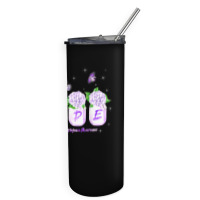 Hope Hydrangea Flower Butterfly Domestic Violence Awareness T Shirt Skinny Tumbler | Artistshot