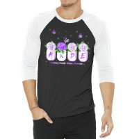 Hope Hydrangea Flower Butterfly Domestic Violence Awareness T Shirt 3/4 Sleeve Shirt | Artistshot