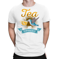 Hummingbird Lover Flowers I Run On Tea And Hummingbirds T Shirt T-shirt | Artistshot