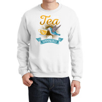 Hummingbird Lover Flowers I Run On Tea And Hummingbirds T Shirt Crewneck Sweatshirt | Artistshot