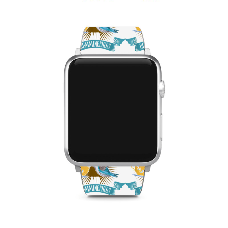 Hummingbird Lover Flowers I Run On Tea And Hummingbirds T Shirt Apple Watch Band | Artistshot