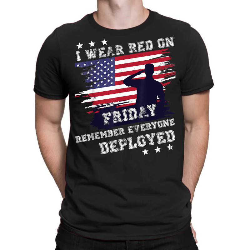 I Wear Red On Friday Remember Deployed American Flag Retro T Shirt T-shirt | Artistshot