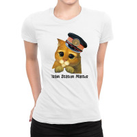 Cat Tama Train Station Master Ladies Fitted T-shirt | Artistshot