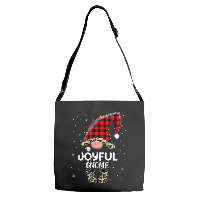 Joyful Gnome Buffalo Plaid Matching Family Christmas Pajama T Shirt Adjustable Strap Totes | Artistshot