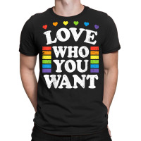 Love Who You Want Rainbow Lgbtq Heart Price Proud Rainbow T Shirt T-shirt | Artistshot