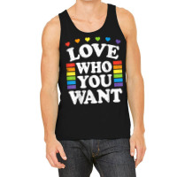 Love Who You Want Rainbow Lgbtq Heart Price Proud Rainbow T Shirt Tank Top | Artistshot