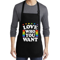 Love Who You Want Rainbow Lgbtq Heart Price Proud Rainbow T Shirt Medium-length Apron | Artistshot