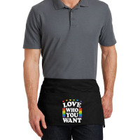 Love Who You Want Rainbow Lgbtq Heart Price Proud Rainbow T Shirt Waist Apron | Artistshot