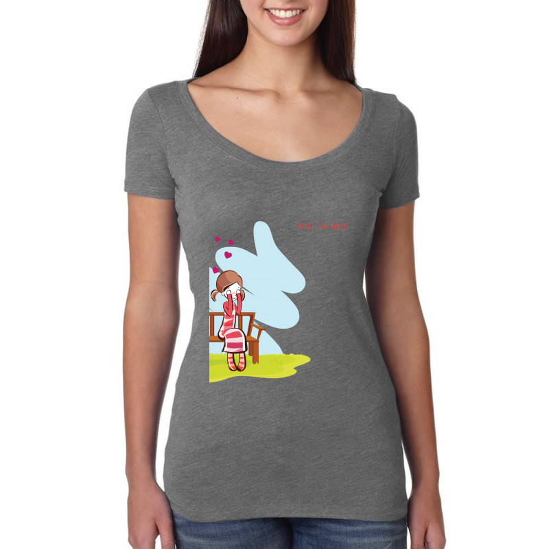 Fall In Love Women's Triblend Scoop T-shirt by tshiart | Artistshot