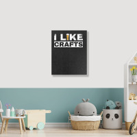 Mens I Like Crafts Beer Funny Clever Drinking And Hops Apparel T Shirt Portrait Canvas Print | Artistshot