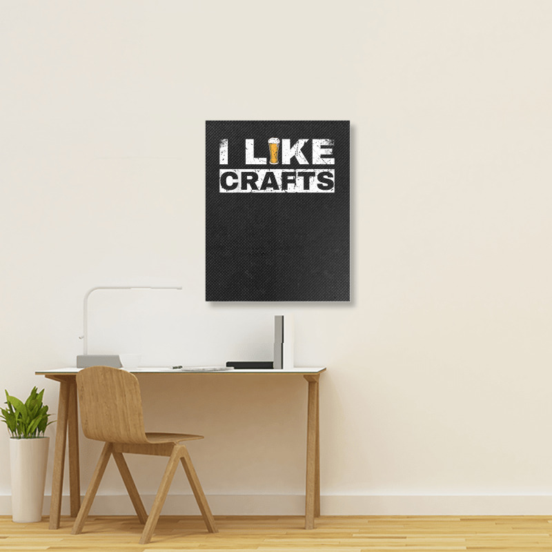 Mens I Like Crafts Beer Funny Clever Drinking And Hops Apparel T Shirt Portrait Canvas Print | Artistshot