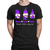 Peace Love Gnomes Purple Ribbon Domestic Violence Awareness T Shirt T-shirt | Artistshot