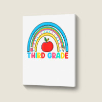 Rainbow Third Grade 3rd Grade Back To School Teacher Student T Shirt Portrait Canvas Print | Artistshot