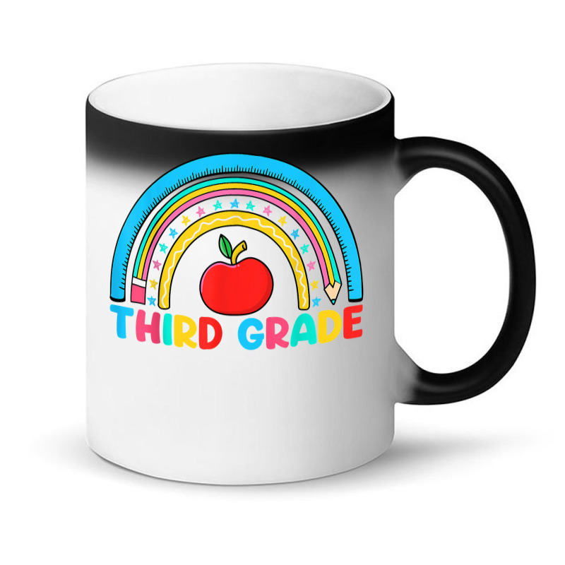 Rainbow Third Grade 3rd Grade Back To School Teacher Student T Shirt Magic Mug | Artistshot