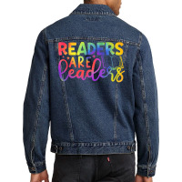 Readers Are Leaders Shirt Smart Reader's Funny Book Lover T Shirt Men Denim Jacket | Artistshot