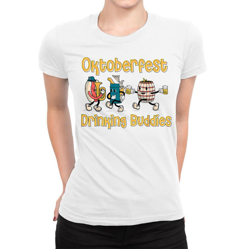 Oktoberfest Drinking Buddies Beer Festival T Shirt Ladies Fitted T-Shirt by dufordxsbartonto | Artistshot