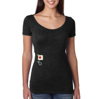 Electrical Plug & Light Bulb Couples Design Women's Triblend Scoop T-shirt | Artistshot