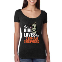 This Girl Loves Her German Shepherd Women's Triblend Scoop T-shirt | Artistshot