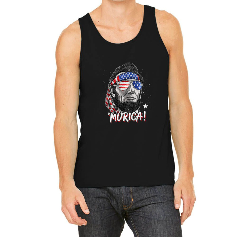 Merica Abe Lincoln 4th Of July Murica Tank Top by farisdi | Artistshot