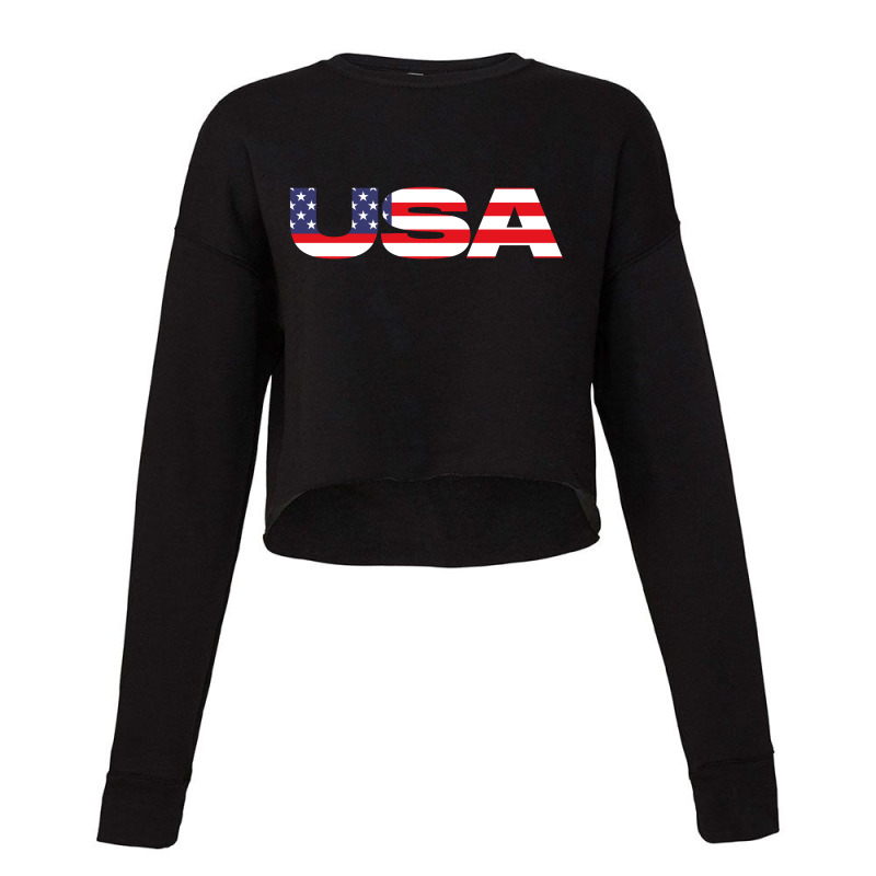 American Flag Cropped Sweater by SuryanaShop | Artistshot