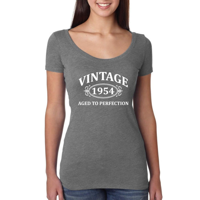 Vintage 1954 Aged To Perfection Women's Triblend Scoop T-shirt | Artistshot