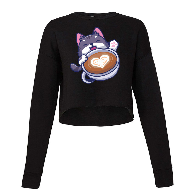 All I Need Is Coffee And Meow Cropped Sweater | Artistshot