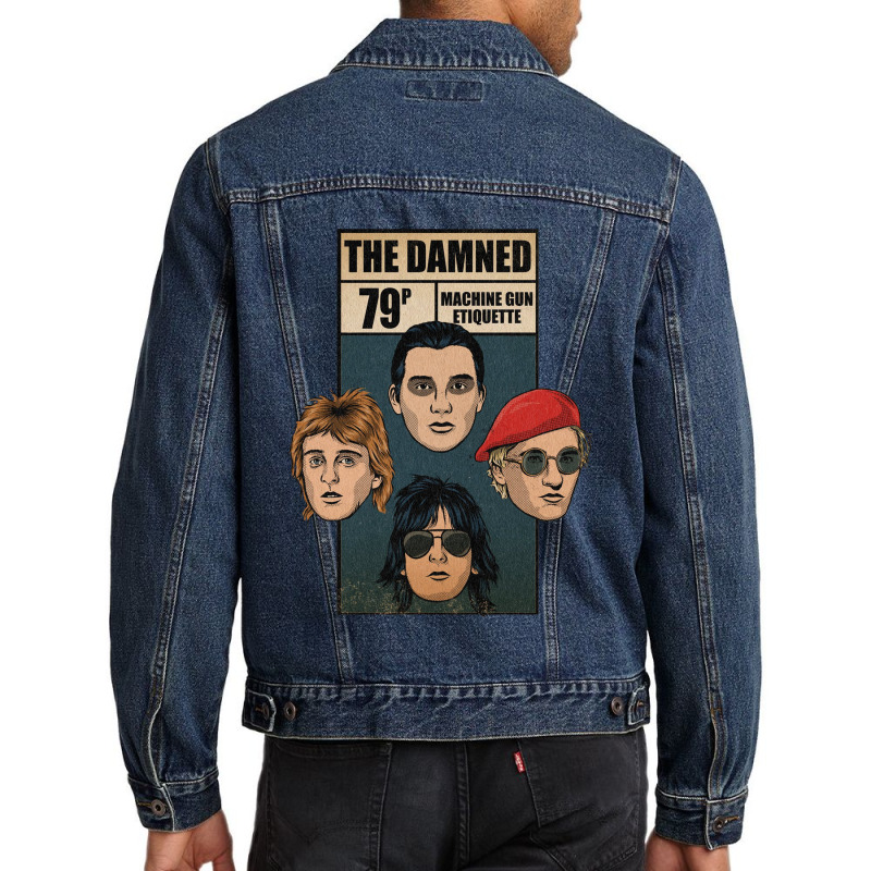 The Damned Machine Gun Etiquette Men Denim Jacket | Artistshot