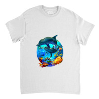 Dolphin Sea Life Save The Ocean Marine Biology Aquarium Classic T-shirt | Artistshot