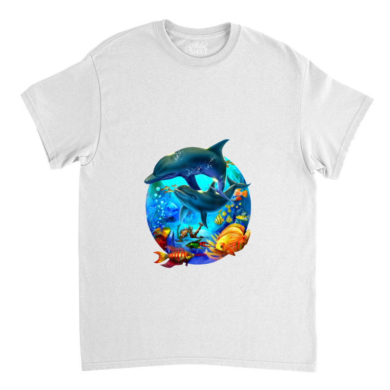 Dolphin Sea Life Save The Ocean Marine Biology Aquarium Classic T-shirt | Artistshot