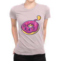 Cute Cat In A Doughnut Ladies Fitted T-shirt | Artistshot