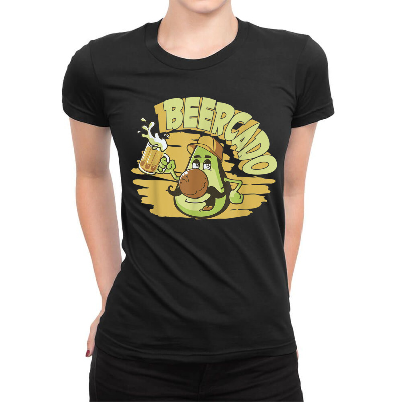 Beer Beercado Drinker Drinking Party Alcohol Brasserie Beer Ladies Fitted T-Shirt by criticizematter | Artistshot