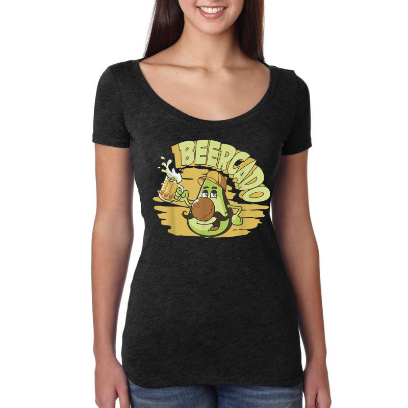 Beer Beercado Drinker Drinking Party Alcohol Brasserie Beer Women's Triblend Scoop T-shirt by criticizematter | Artistshot