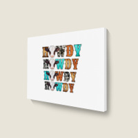 Howdy Baby Cow Landscape Canvas Print | Artistshot