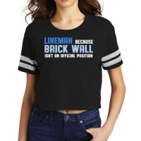 Football Lineman Brick Wall Shirt Scorecard Crop Tee | Artistshot