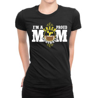 I'm A Proud Cheer Football Mom   Combined Sports Pullover Hoodie Ladies Fitted T-shirt | Artistshot