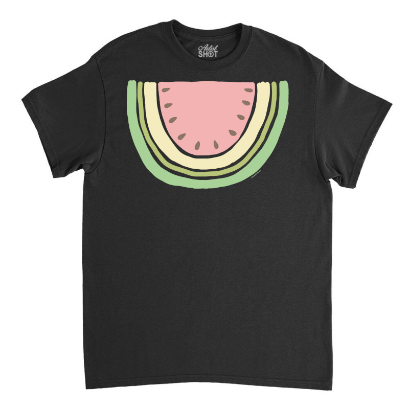 Watermelon T  Shirt Boho Watermelon Slice Minimal Scandinavian Art Des Classic T-shirt by actsetting | Artistshot