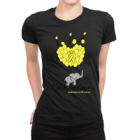 Elephant I'm A Survivor Heart Endometriosis Awareness Gift T Shirt Ladies Fitted T-shirt | Artistshot