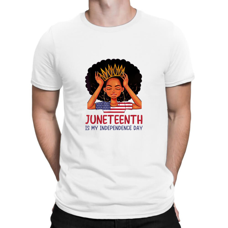 Junenth Is My Independence Day 4th July Black Afro Flag T-shirt | Artistshot