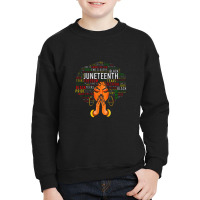 Junenth Melanin Black Women Natural Hair Afro Word Art Youth Sweatshirt | Artistshot